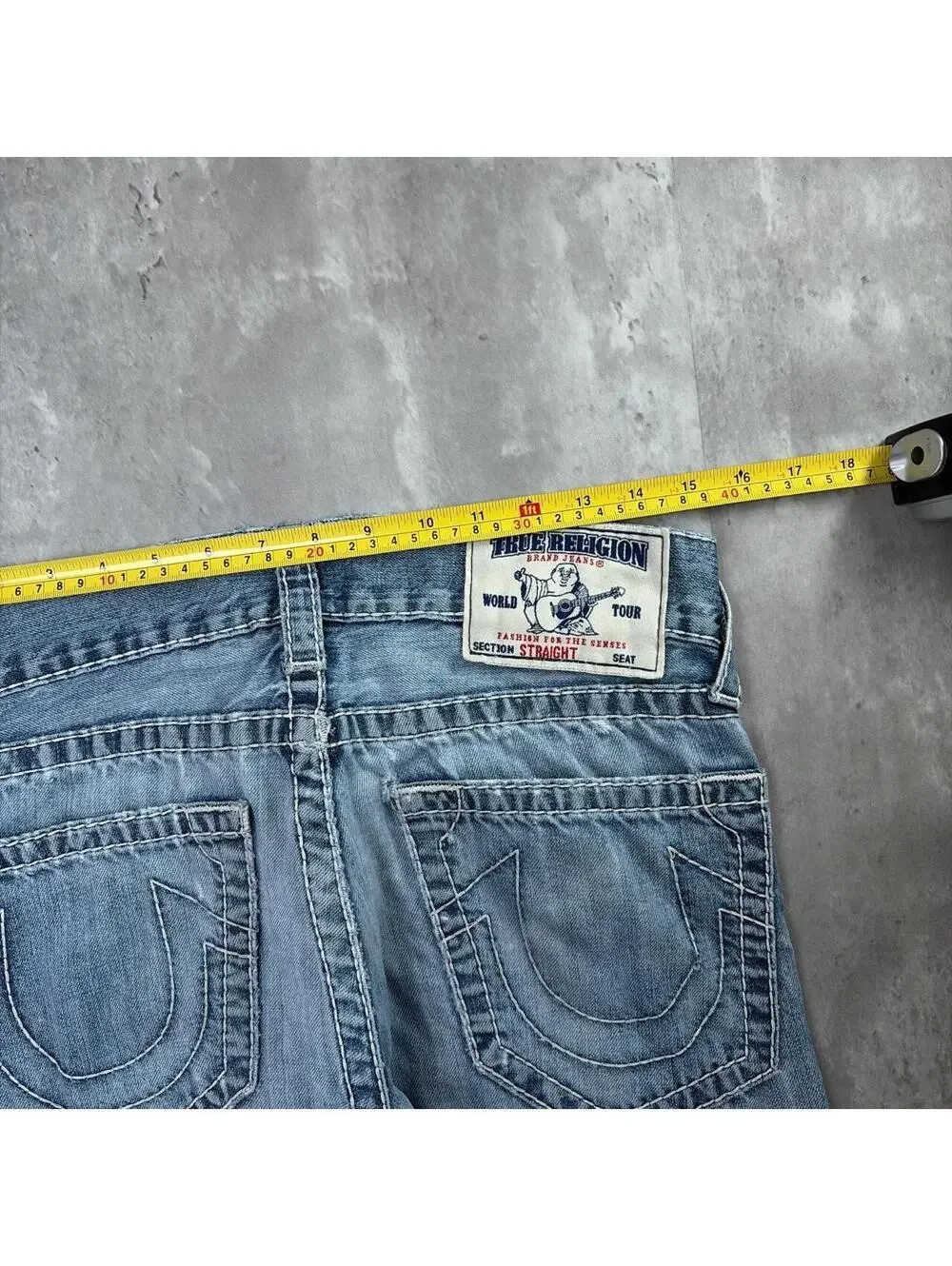 Y2K Blue True Religion Grunge Straight Denim Jeans